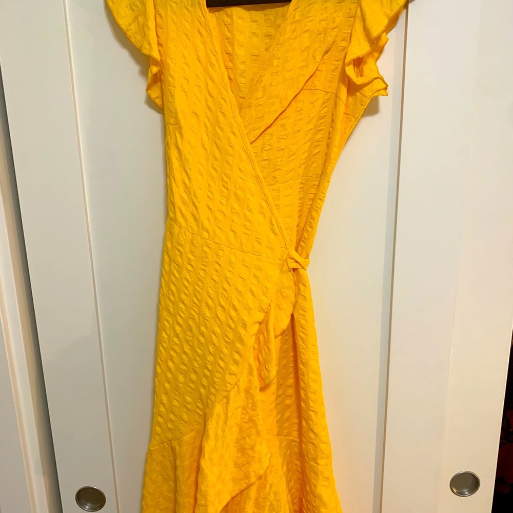 Yellow Wrap Dress